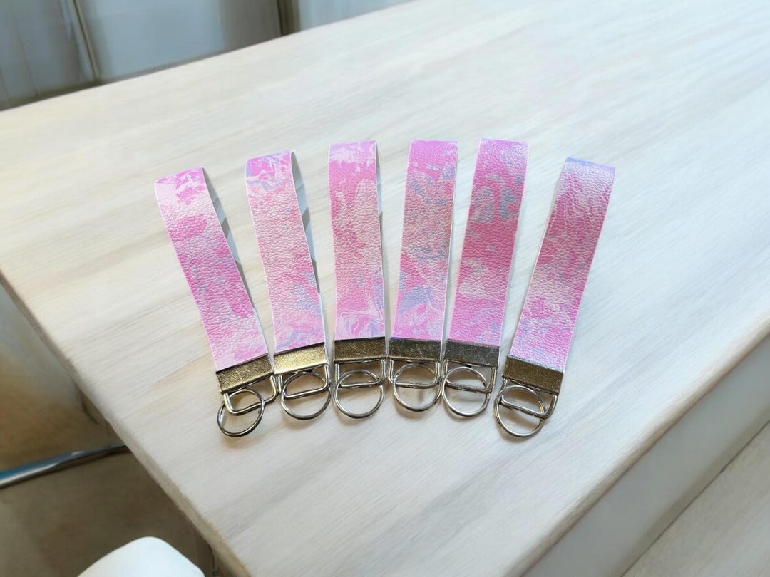 Faux Leather Key Fob Keychain - Etsy