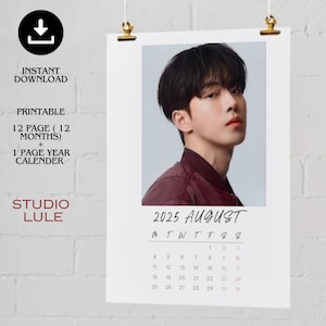 Nam Joo Hyuk 2025 Kalender,Wandkalender,Twenty-five Twenty-one,Baek Ijin,Koreanischer Schauspieler,Kdrama,Takvim * Instant Download* Printable (PDF )