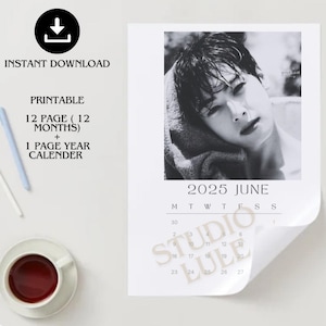 Cha Eun Woo Kalender 2025 | Black&White|Wandkalender, True Beauty | Lee Su-Ho| Kdrama |Kpop| koreanischer Schauspieler | *Instant Download* (PDF )