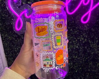 Gilmore Girls Fall Season acrylic or glass cup, Gift ideas