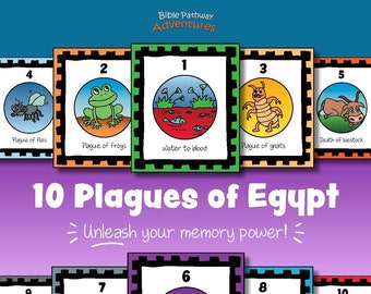 10 Plagues of Egypt Memory & Match Card Games