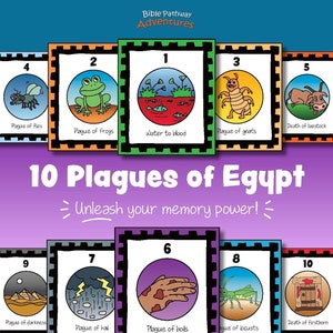 10 Plagues of Egypt Memory & Match Card Games