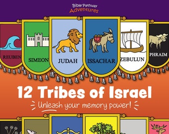 12 tarjetas de memoria y partidos de las tribus de Israel