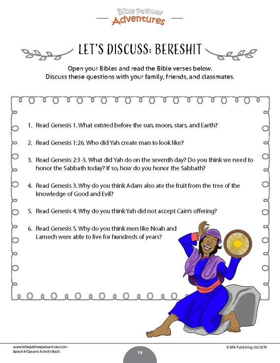 Bereshit Genesis Torah Portion Activity Book