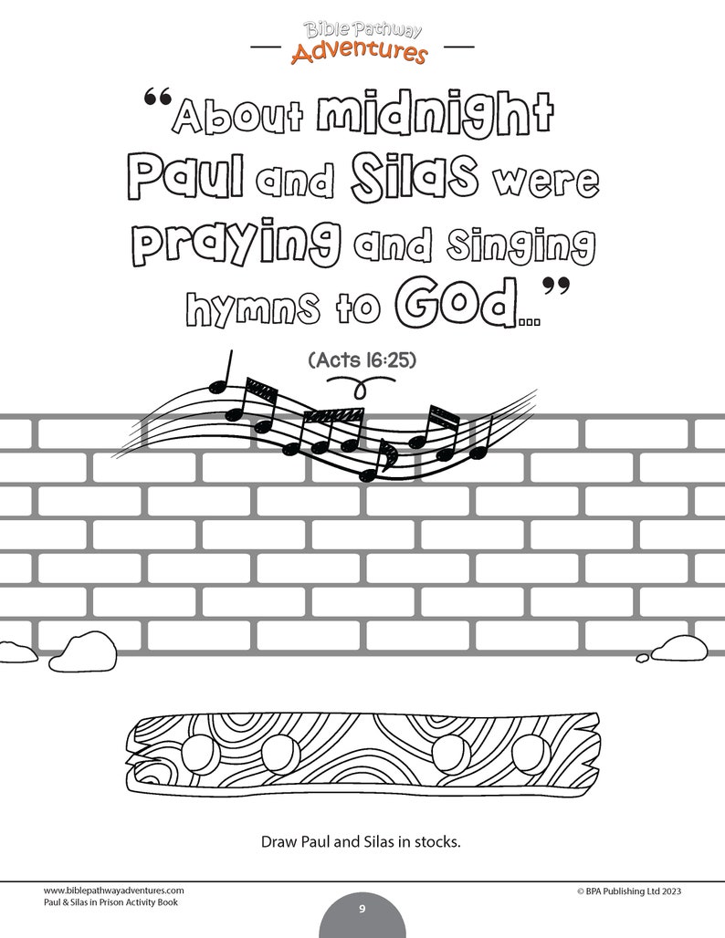 Bible Miracles: Paul & Silas in Prison Activity Book - Etsy