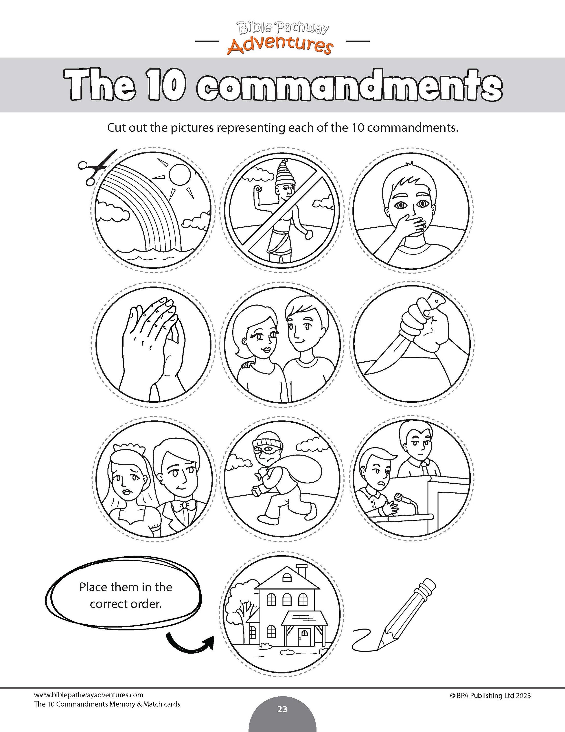 10 commandments memory match card games etsy