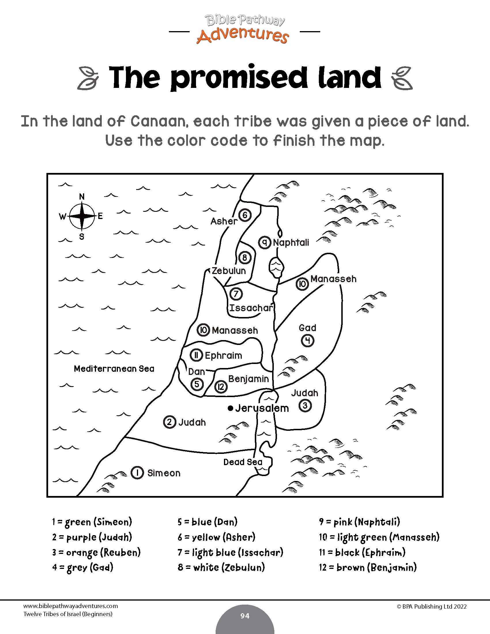 Twelve Tribes of Israel Activity Book for Beginners - Etsy