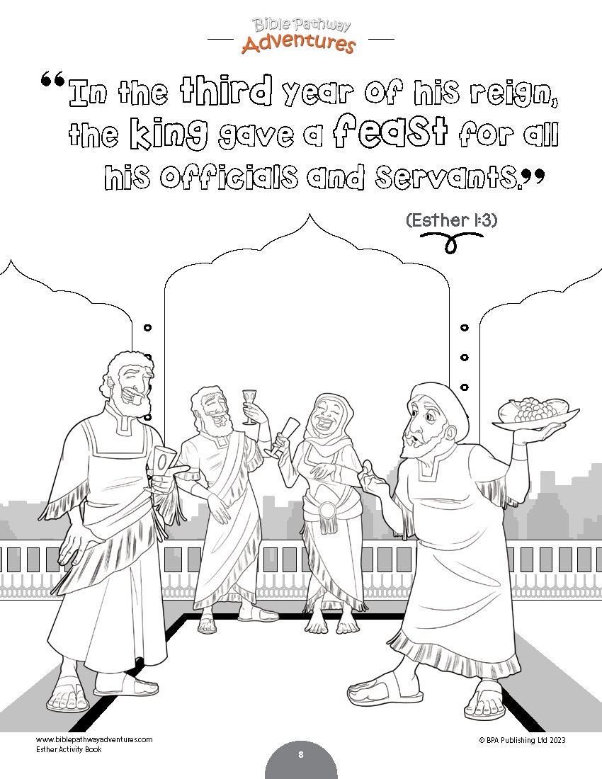 Esther Bible Activity Book - Etsy
