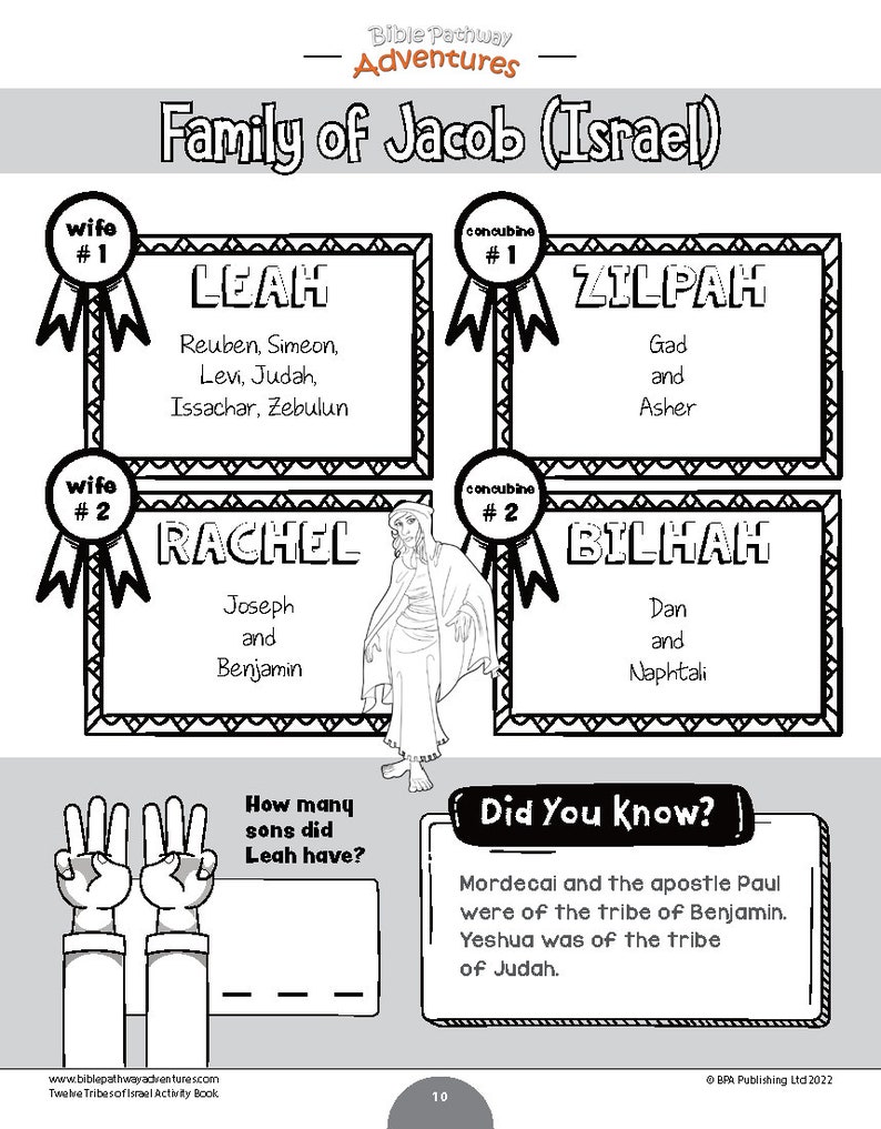 Twelve Tribes of Israel Activity Book for Kids Ages 6-12 - Etsy