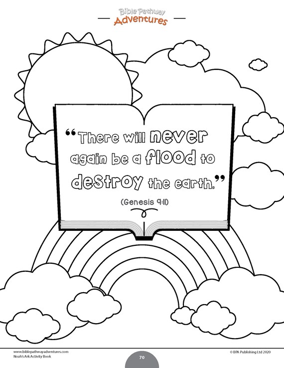 noah s ark coloring activity book etsy india