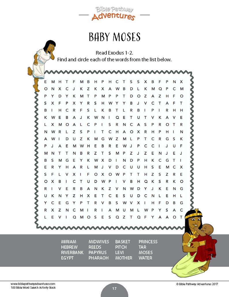 100 bible word search puzzles printable activity book etsy