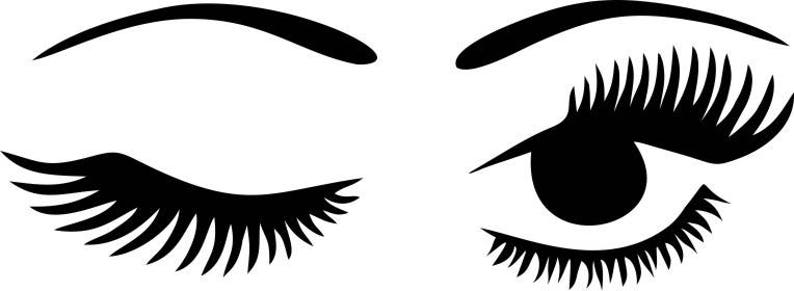 winking eyelashes digital download winking eye with lashes digital download...