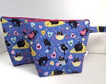 Knitting Project Bag - Cat Love