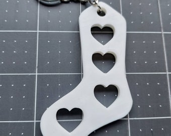Tiny Sock Blocker Keychain with Pattern