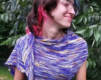 Vincent's Irises Shawl - Digital Knitting Pattern