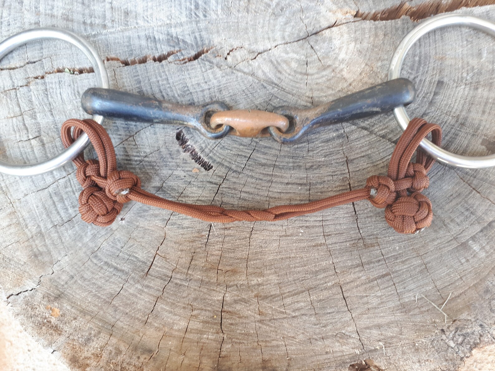 Evolve Bit Hobble Chin Strap for Snaffle Bit in Beige Black Etsy UK