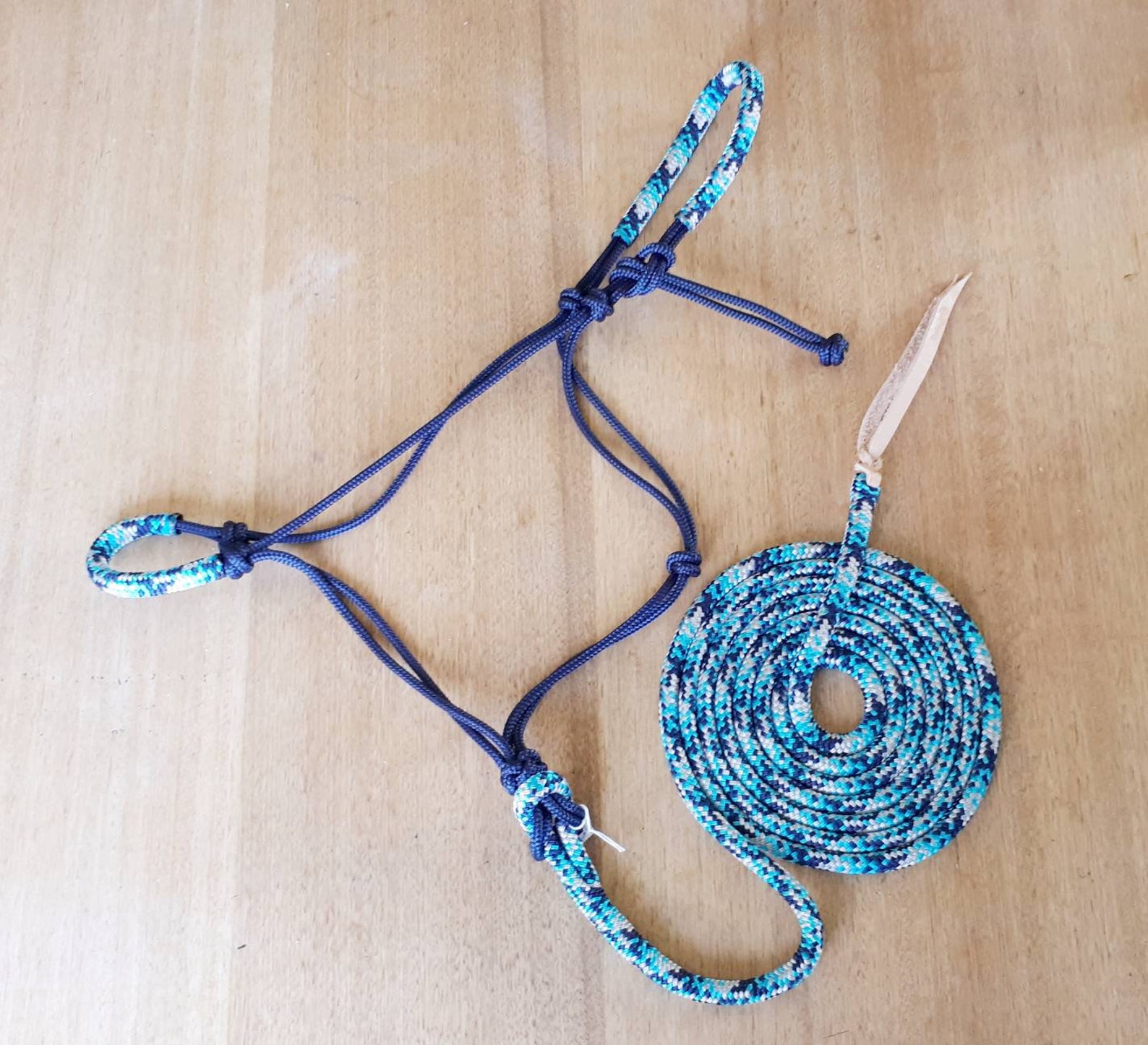 Rope Headstall Halter Headcollar and 12ft Lead Rope Padded Etsy UK