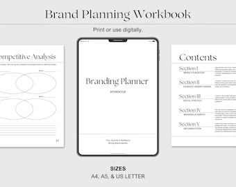 Brand Strategy Workbook: 40+ Page Small Business Branding Guide (Digital Download)