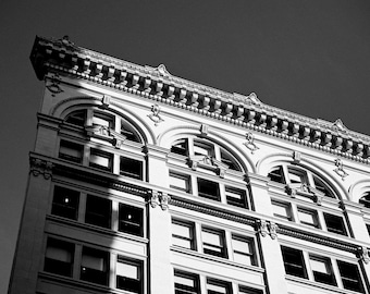 San Francisco Historic Architecture Print, Black White Building Photography