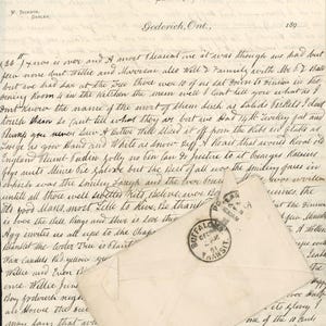 May include: A handwritten letter with a Buffalo, New York postmark. The letter is dated 189 and mentions a family gathering with 10 people. The letter also mentions a Christmas celebration.