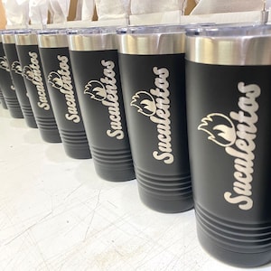 Custom Logo Tumbler, Personalized Laser Engrave Coffee Mug, Insulated Travel Cup, Gift for New Business, Employee Gift