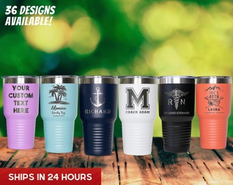 30 oz Logo Tumbler, Personalized Laser Engraved Cup, Insulated Travel  Tumbler, Tumbler for Groom Bestmen, Tumbler for Nurse, Tumbler for Men