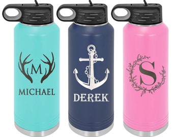 Personalized Water Bottle For Kids, Back to School Water Bottle, Kids Water Bottle, Insulated Engraved Custom Water Bottle L-355