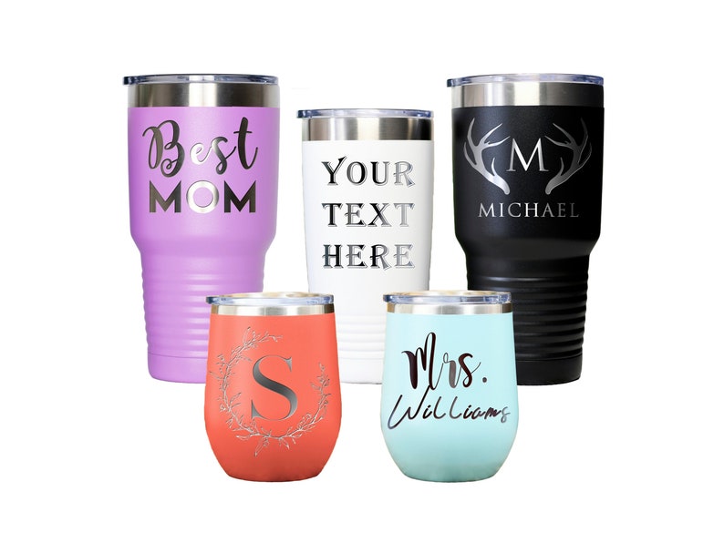 Personalized Tumbler with Lid, Laser Engraved Tumbler, Custom Tumbler, Stainless Steel Travel Mug, Insulated Coffee Cup, ModerneHomeDecor 