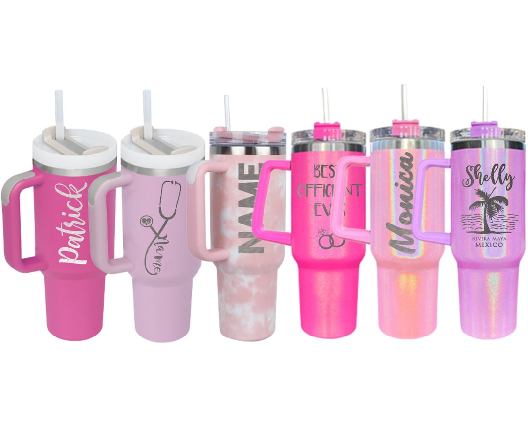 40 OZ TUMBLER - BEYOND BLOOMS PINK ORANGE