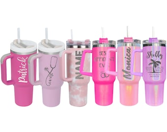 40 oz Tumbler Pink Travel Adventure Mug Bachelorette Party, Valentines Gift New Mom Gift, Birthday Gift, Bridal Shower, Girls' Night Out Cup