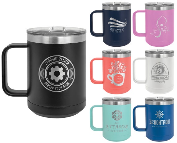 RTIC 20 oz Travel Cup - Coffee Mug - Laser Engraved - Monogram Coffee Cup -  Personalized Coffee Mug