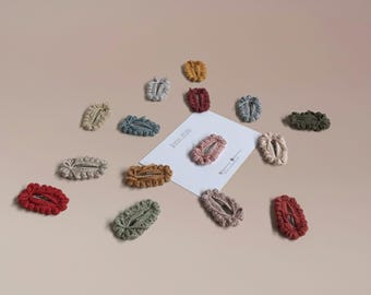 Boho Crochet Snap Clips for Toddler Girls, Customizable Set of Two.