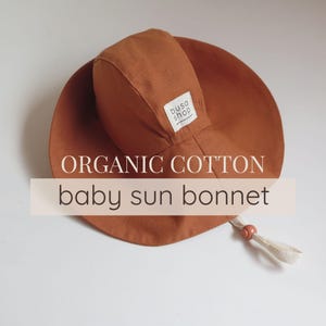 Baby  und Kleinkind-Sonnenhut mit breiter Krempe, Handgefertigt aus Bio Baumwolle, Leicht & Atmungsaktiv, Perfekt für Sommer  Strand
