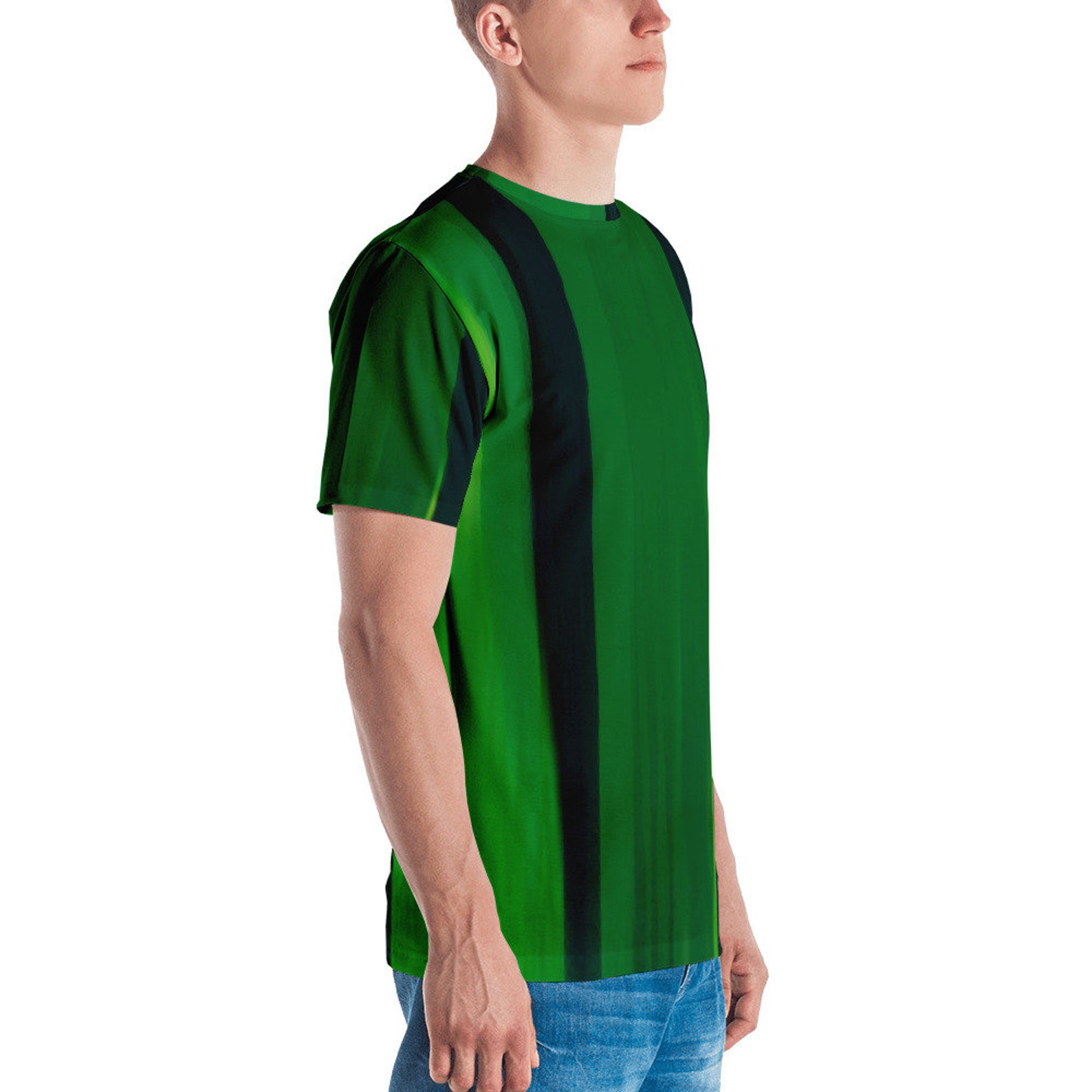 Green & Black Men's T-shirt Free shipping | Etsy