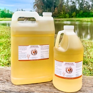 Organic Wholesale Gallon Growth Oil Bulk Private Label hair growth oil | Free shipping - natural - no fragrances added Adorani Organics