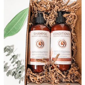 Sulfate-free Shampoo and Conditioner set  | Rosemary Shampoo, Regrowth Shampoo, Hair Loss, Thinning Shampoo,  Vegan, Natural Ingredients
