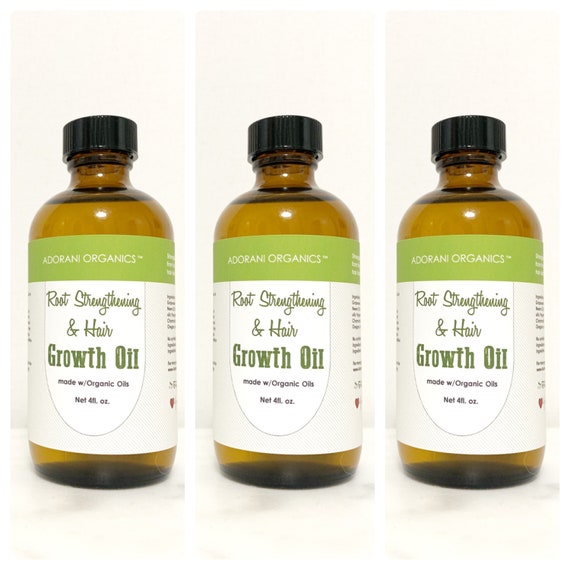 Organic Hair Growth Oil Set Of 3 4 Oz For Alopecia Hair Etsy