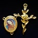 Kit gold Rosary, cross and Virgin Rosary Center