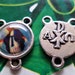 1 Center miraculous Virgin Rosary connectors 3 links for making rosaries Dezaines Dimensions 17 x 14 mm