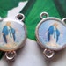 1 Center rosaries miraculous Virgin Double sided 17 X 13 mm, hole 2 mm links