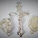 Rosary cross & Virgin silver chandelier Kit
