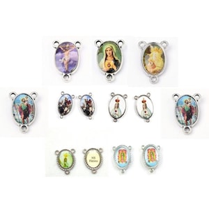 x1 Double Sided Rosary Centers For Rosary or Ten of your choice Sizes and Images see Photos