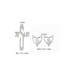 Collier Avec Pendentif En Forme De Croix En Bois : Chaîne Noire En Acier Inoxydable De 56 Cm