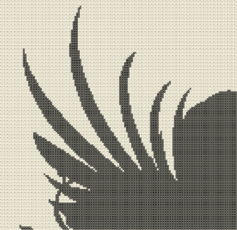 Fairy-Monochrome-Cross stitch pattern-PDF instant download F\u00e9e-Monochrome-Grille point de croix-PDF instantan\u00e9