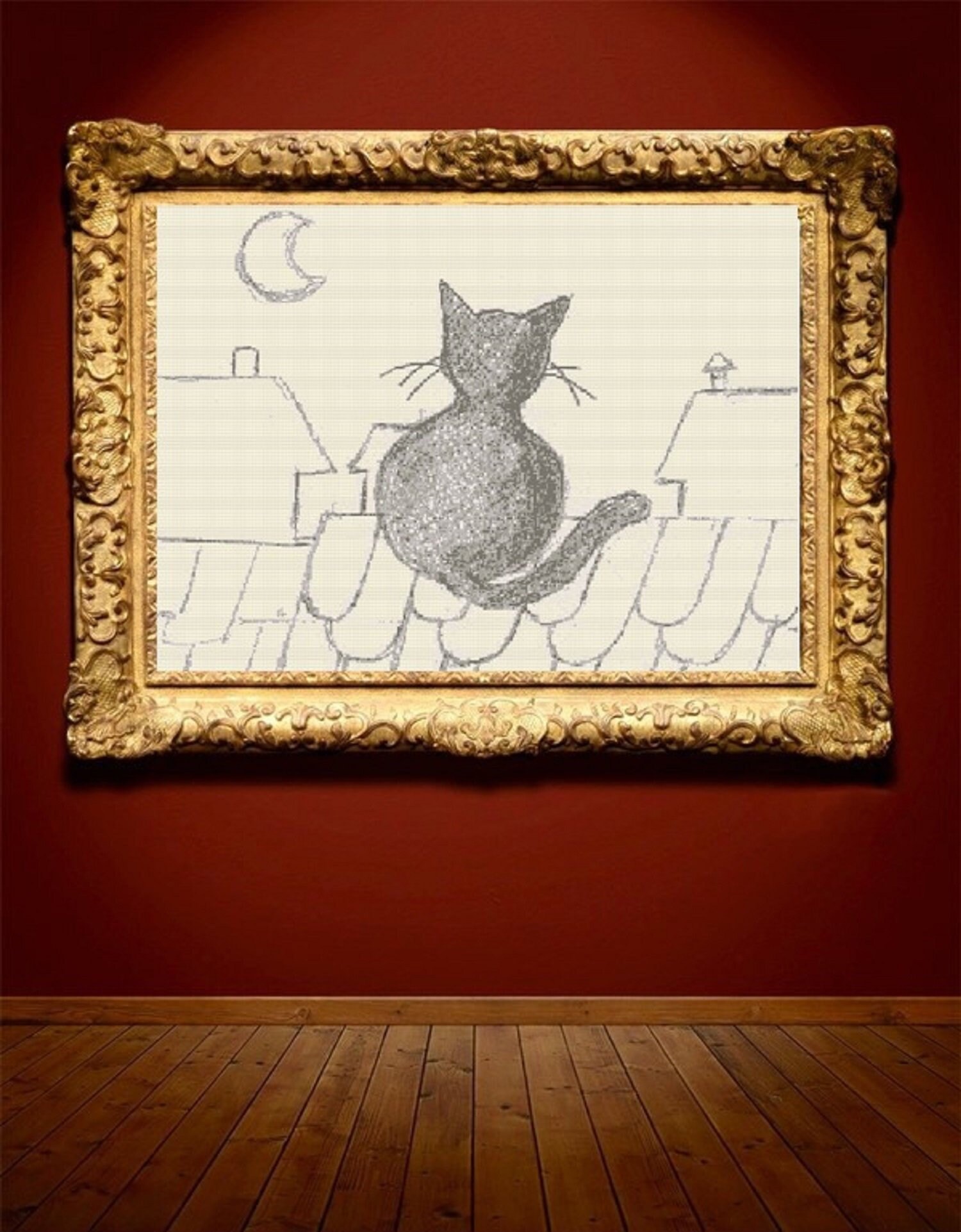 Cat Cross Stitch Pattern Pdf Instant Download Chat Grille Etsy