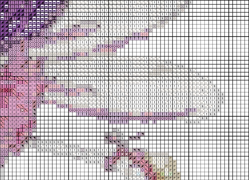Fairy-Dragon-Cross stitch pattern-PDF instant download F\u00e9e-Dragon-Grille point de croix-PDF instantan\u00e9