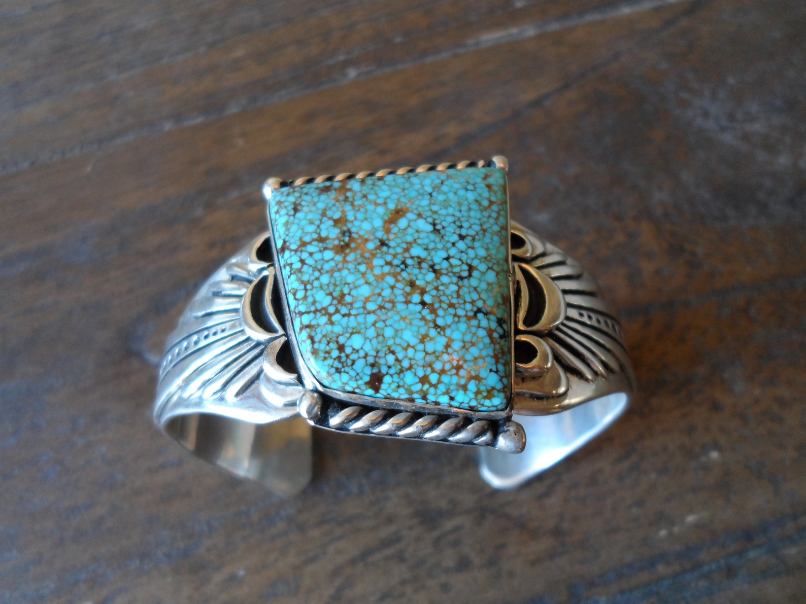 Steven Begay Navajo Bracelet High Grade Kingman Turquoise and - Etsy