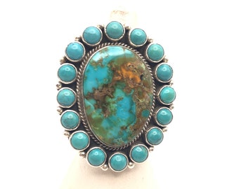 Navajo Micro Inlay Ring, Clayton Tom, Multi Stone and