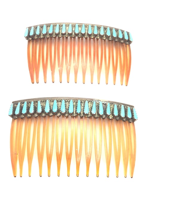 Sterling Silver & Turquoise Barrett Womens Blue Turquoise Inlay Navajo Sterling Feather Barrett  main image 4