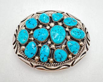 アクセサリー NAVAJO orville tsinnie Circle Bracelet Gorgeous ORVILLE TSINNIE Navajo Vintage Sterling Silver TURQUOISE